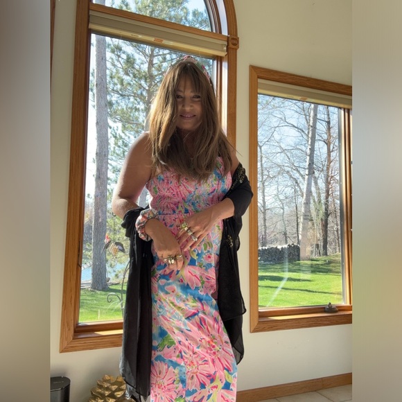 Gorgeous Abstract Colorful Wide Leg Jumpsuit with Pockets - Picture 2 of 9